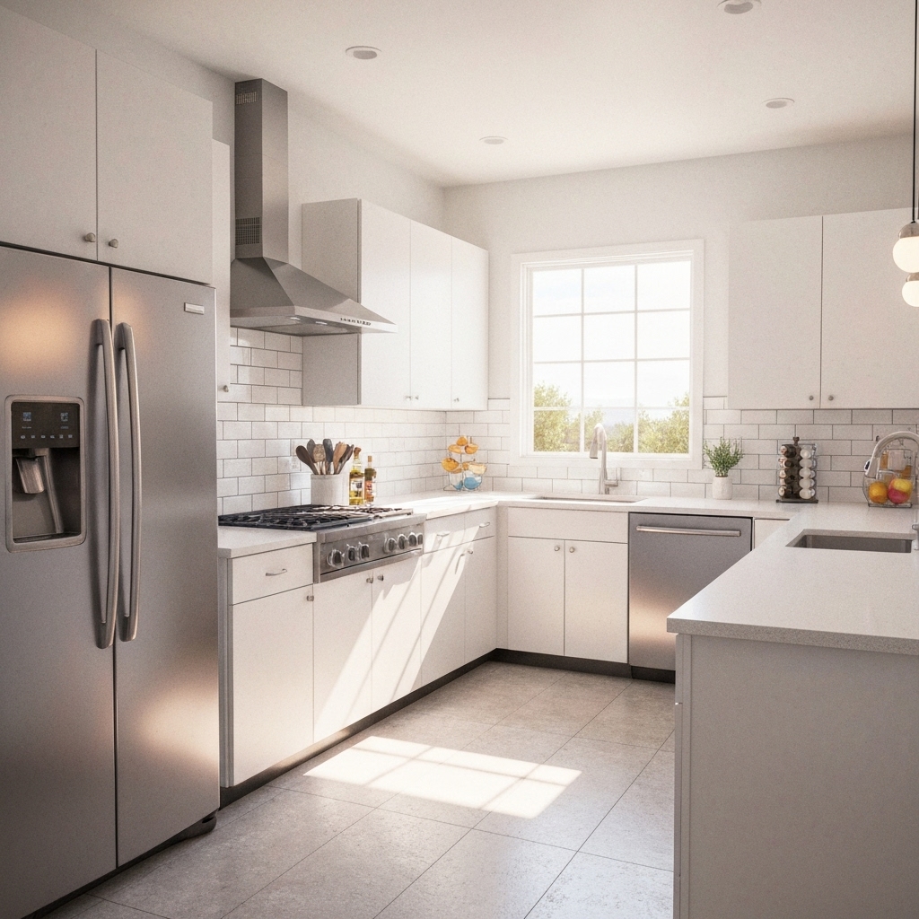 Modern bright bathroom interior illustrating the result of quality renovation and plumbing work