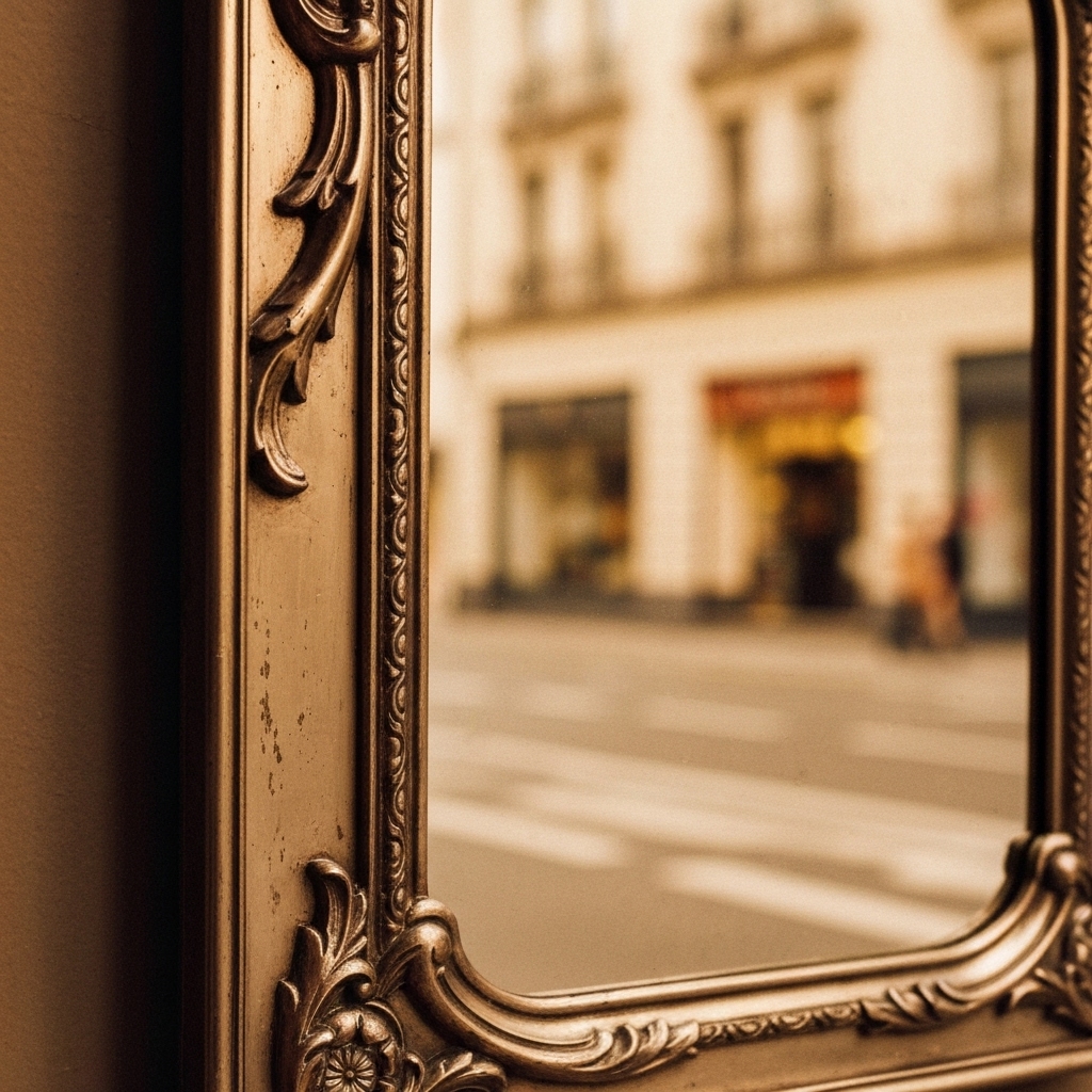 A stressed manager in a boutique metro looking at a water leak near the counter, professional lighting