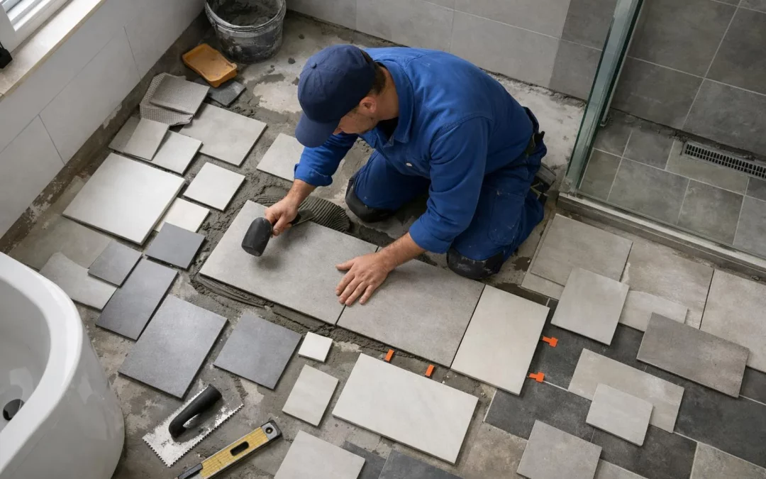 Carrelages salle de bain toutes tailles posés par un professionnel