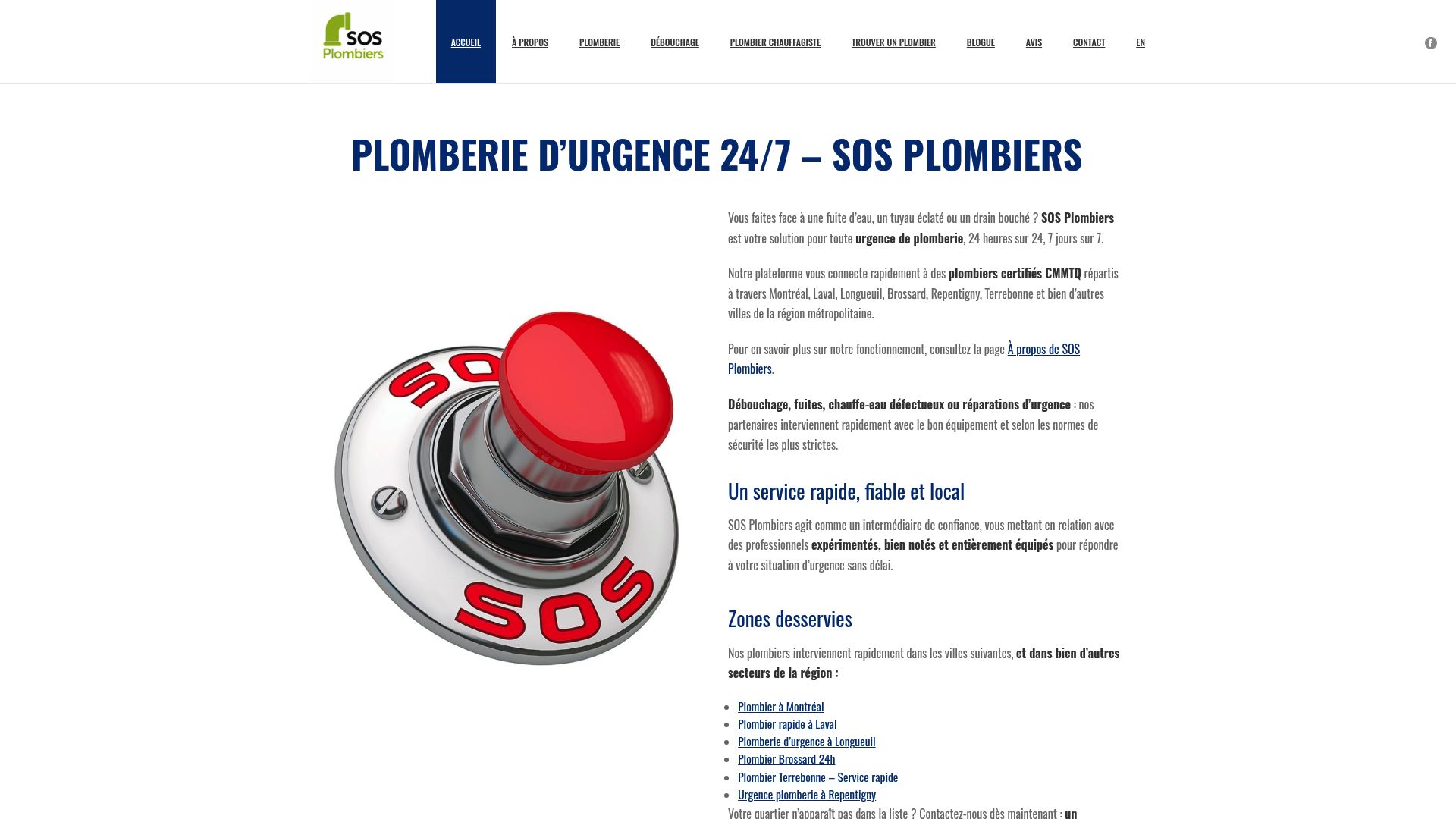 Un service d'urgence de plomberie disponible 24h/24 et 7j/7.