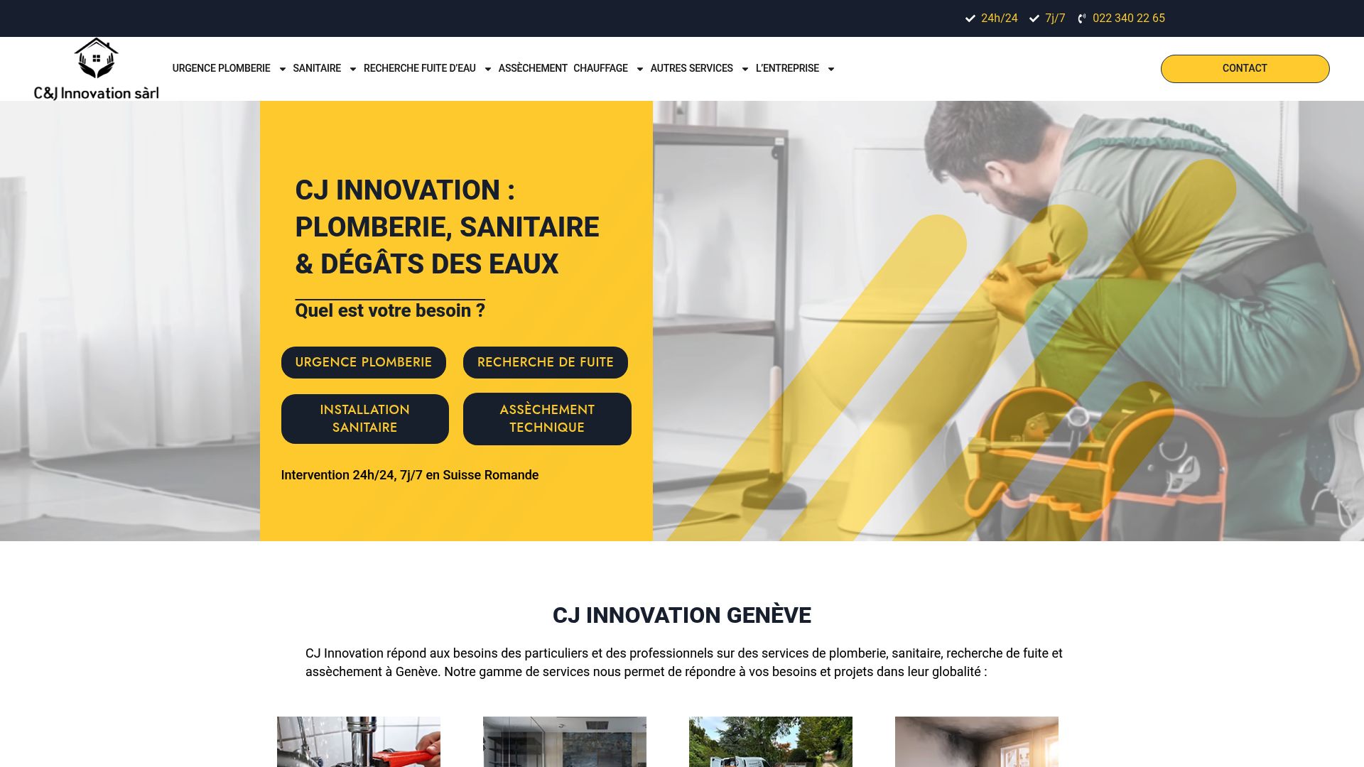 Détection de fuites, services d'innovation CJ