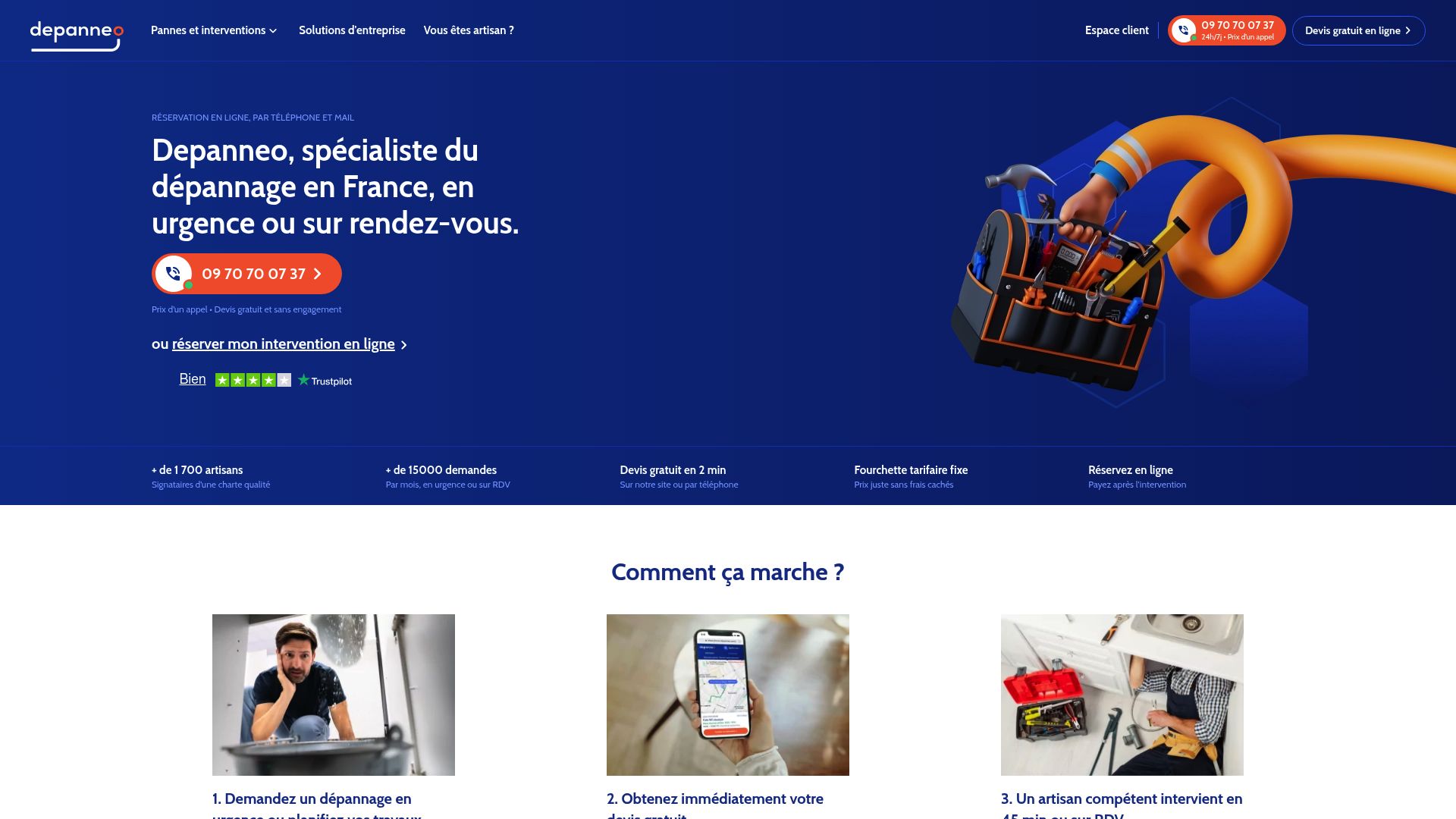 Dépannage de plomberie d'urgence