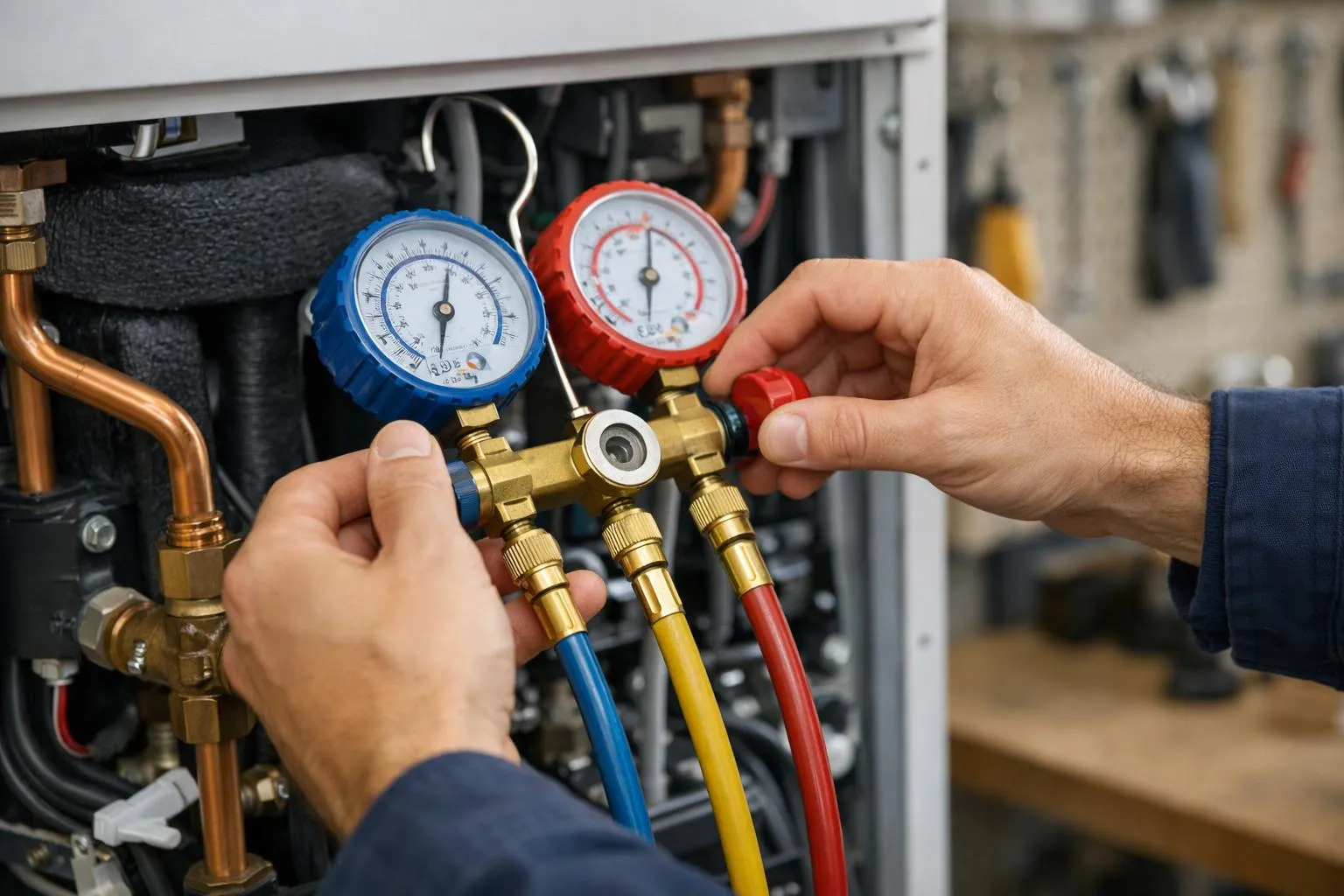 Outils de mesure de pression pour la réparation d'appareils électroménagers.